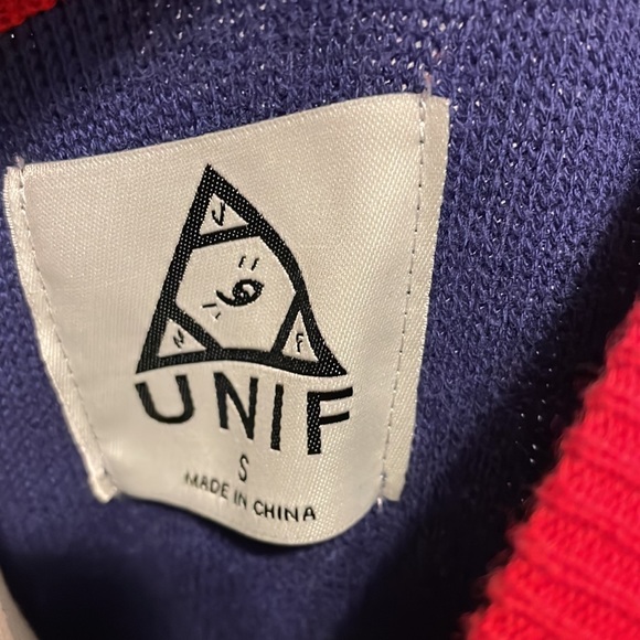 UNIF - Red and navy blue sweater - Picture 4 of 4